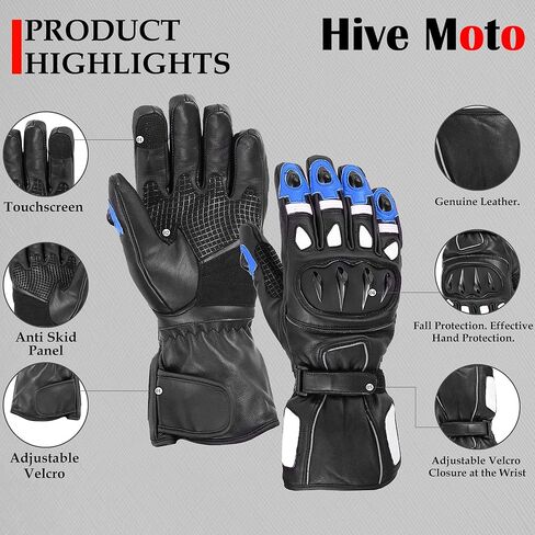 بدلة دراجة نارية للرجال سترة كوردورا مقاومة للماء مع بنطلون وقفازات جلدية، معدات حماية لراكبي الدراجات معتمدة من الاتحاد الأوروبي in Kuwait