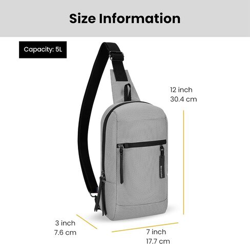 Sherpani Metro, Anti Theft Sling Bag, Sling Backpack, 5L Travel Bag, Shoulder Chest Purse, Crossbody Backpack for Women, Metal Hardware, Travel Gift (Straw) in Saudi Arabia