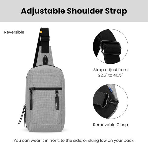 Sherpani Metro, Anti Theft Sling Bag, Sling Backpack, 5L Travel Bag, Shoulder Chest Purse, Crossbody Backpack for Women, Metal Hardware, Travel Gift (Straw) in Saudi Arabia