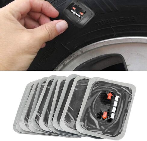 GOTOTOP Tractor Tyre Patches Tire Boot Patch 80 * 120mm Car Rubber Tire Tyre Puncture Repair Patch Tubeless Patchesn with 10PCS Tire Repair Patches in Saudi Arabia