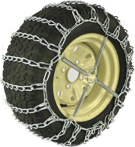The ROP Shop 2 Link Tire Chain & Tensioners Pair for John Deere Tractor with 24x12x12 Tires in Saudi Arabia