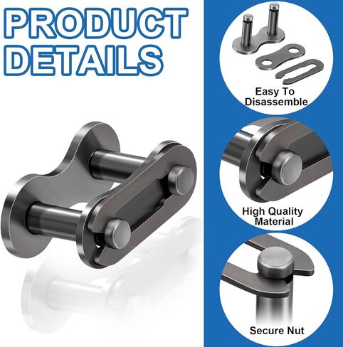 8pcs #25 Roller Chain Offset Link, Heavy Duty Alloy Metal Crank Links for Bicycles, Heat Resistance Chain Connecting Links for Motorcycles, Mini Bikes, Karting in Saudi Arabia