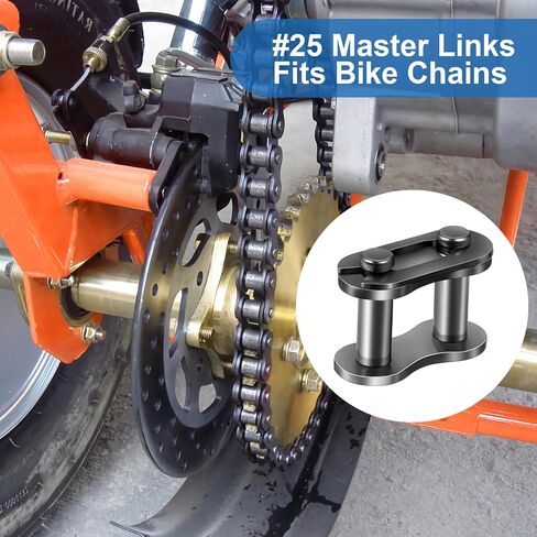 8pcs #25 Roller Chain Offset Link, Heavy Duty Alloy Metal Crank Links for Bicycles, Heat Resistance Chain Connecting Links for Motorcycles, Mini Bikes, Karting in Saudi Arabia