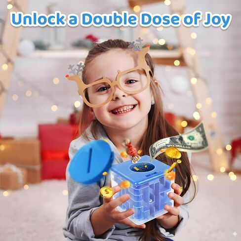 Money Maze Puzzle Boxes Blue, Money Gift Boxes for Cash Pop Up, Money Puzzle Box for Cash Gift Kids Adults in Kuwait