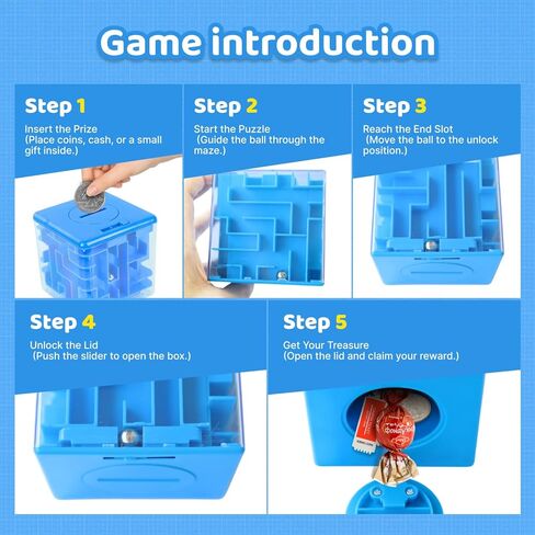 Money Maze Puzzle Boxes Blue, Money Gift Boxes for Cash Pop Up, Money Puzzle Box for Cash Gift Kids Adults in Kuwait