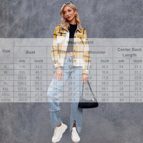 Button Down Shirts for Women 2025 Fall Fashion Plaid Cropped Shacket Jacket Cute Flannel Coats Tops Casual Outerwear in Saudi Arabia