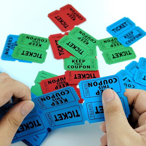 100 تذكرة يانصيب أخضر مزدوجة، تذاكر يانصيب 50/50 لمكافأة دخول فعاليات الكرنفالات وحفلات الدخول (أخضر) in Kuwait