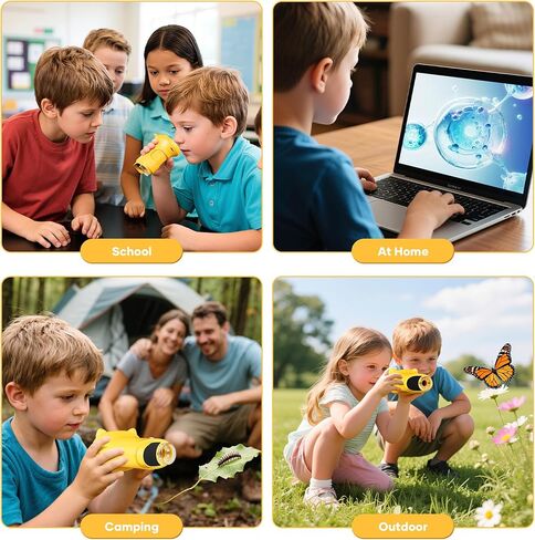 Digital Microscope for Kids Toys for Ages 5-7 8-13: 1000X Handheld Microscope with 2.0" IPS Screen, for Grandkids, 6 8 Year Old Boy Birthday Gift with 32GB Card, Toys for Boys 6-8 8-10 in Saudi Arabia