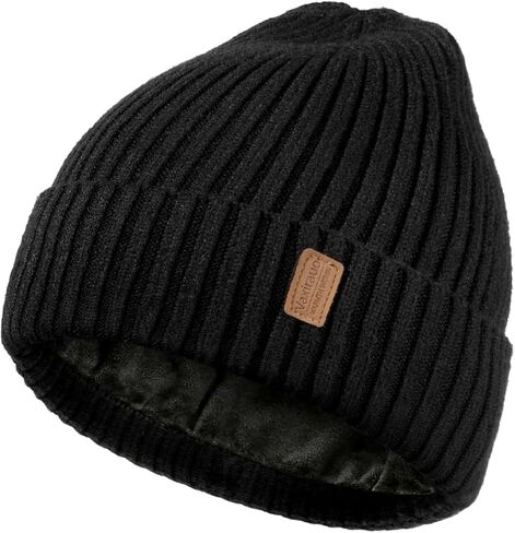 Warm Winter Beanie for Men Women, Soft Fleece Lined Knit Hat Unisex Stocking Cuffed Cap for Ski & Commute in Saudi Arabia