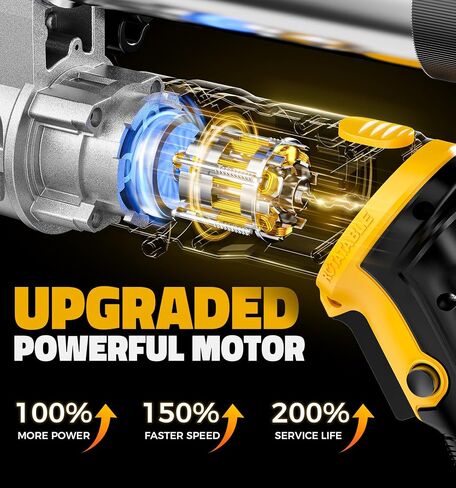 Ecarke Cordless Grease Gun Compatible with DeWalt 20V Battery, 12000PSI Max Electric Grease Gun, Dual Pistol & in-Line Grip, Works with Bulk & Cartridge Grease, with 39" Hose & 4 Couplers (Tool Only) in Saudi Arabia