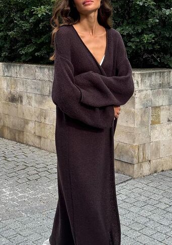 Unybwonn Long Cardigan Lightweight Open Front Long Sleeve Duster Sweater Casual Loose Thin Knit Maxi Coat Outwear in Saudi Arabia