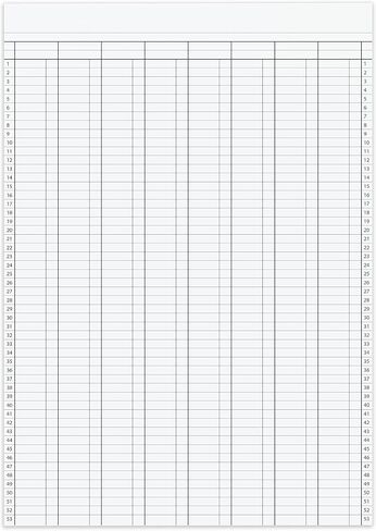 The Worcestershire Stationery Company A4 Analysis pad, 53 Rows, 8 Columns, Numbered, 100gsm in Saudi Arabia