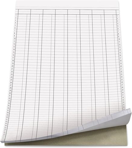 The Worcestershire Stationery Company A4 Analysis pad, 53 Rows, 8 Columns, Numbered, 100gsm in Saudi Arabia