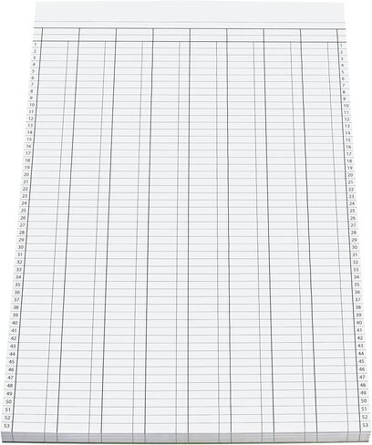 The Worcestershire Stationery Company A4 Analysis pad, 53 Rows, 8 Columns, Numbered, 100gsm in Saudi Arabia