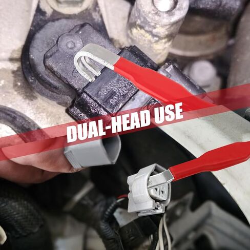 قطعتان من أداة إزالة فاصل الموصل الكهربائي للسيارات، مزيل موصل التوصيل العالمي للسيارات، أداة فصل كهربائية متعددة الوظائف لمعظم المركبات (أحمر) in Kuwait