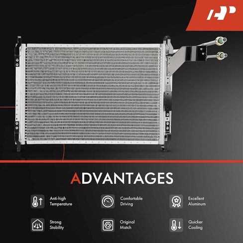 A-Premium Air Conditioning A/C Condenser Compatible with Ford Mustang 1981-1986, LTD 1983-1986, Thunderbird 1983-1988 & Mercury Capri 1982-1986, Cougar 1983-1988, Marquis & Lincoln Mark VII in Saudi Arabia