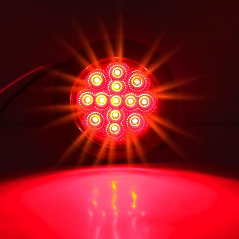 8 قطع 2.5 بوصة مصابيح LED للعلامات، مصابيح حمراء مستديرة لتخليص المقطورة، 13 مصباح LED مع عاكسات لشاحنة المقطورة وحلقات RV وأسلاك التوصيل المصنوعة تتضمن تركيب محكم الغلق مقاوم للماء 12 فولت in Kuwait