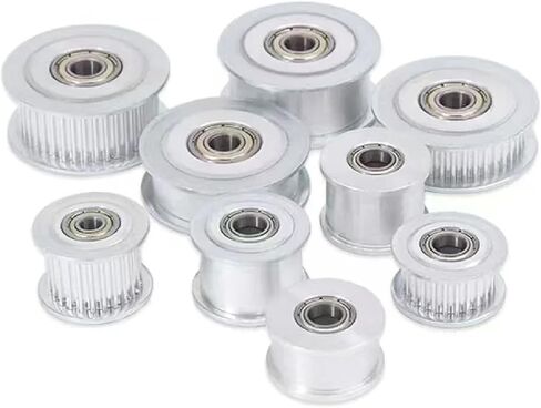 24 Teeth HTD 3M Timing Belt Idler Pulley, Clear Plastic with Integrated Bearing, 6-15mm Belt Width Compatible, Synchronous Guide Wheel Tensioner (3mm Smooth 22mm OD for Belt Width 6mm 2pcs) in Saudi Arabia