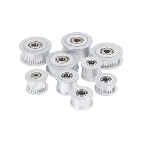 بكرة تباطؤ حزام التوقيت 24 سنًا HTD 3M، بلاستيك شفاف مع محمل متكامل، متوافق مع عرض الحزام 6-15 مم، شداد عجلة توجيه متزامن (3 مم ناعم 22 مم OD لعرض الحزام 6 مم قطعتان) in Kuwait