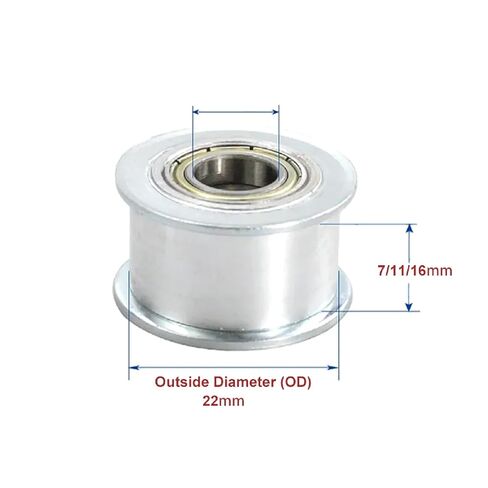 بكرة تباطؤ حزام التوقيت 24 سنًا HTD 3M، بلاستيك شفاف مع محمل متكامل، متوافق مع عرض الحزام 6-15 مم، شداد عجلة توجيه متزامن (3 مم ناعم 22 مم OD لعرض الحزام 6 مم قطعتان) in Kuwait