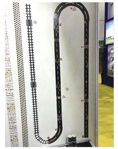 6 Pack 98.4FTx1.9 Roadway Track Tape Adhesive (16.4FTx6), Easy to Apply Black Road Tape for Flat Surfaces, Leaves No Residue, Creative Vehicle Track Design in Kuwait