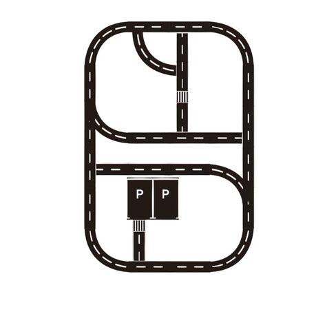 6 Pack 98.4FTx1.9 Roadway Track Tape Adhesive (16.4FTx6), Easy to Apply Black Road Tape for Flat Surfaces, Leaves No Residue, Creative Vehicle Track Design in Kuwait