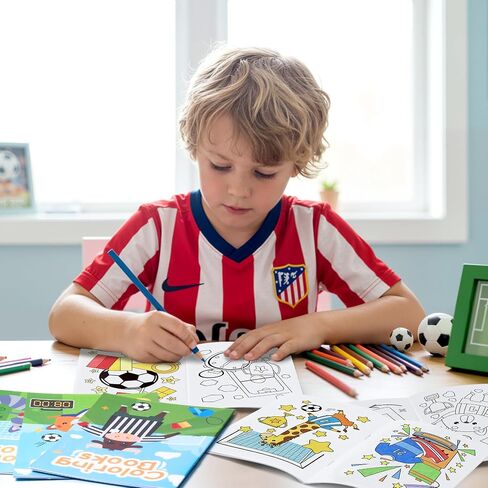Soccer Coloring Books for Kids - 24Pcs Soccer Mini Coloring Booklet Sports Ball Theme DIY Art Drawing Book for Toddlers Birthday Party Favors Gifts Classroom Reward Home Art Activity Supplies in Saudi Arabia