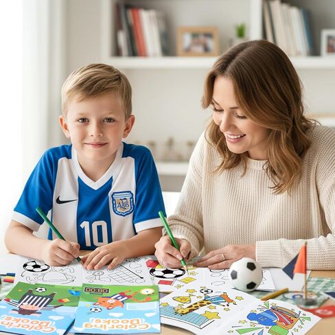 Soccer Coloring Books for Kids - 24Pcs Soccer Mini Coloring Booklet Sports Ball Theme DIY Art Drawing Book for Toddlers Birthday Party Favors Gifts Classroom Reward Home Art Activity Supplies in Saudi Arabia