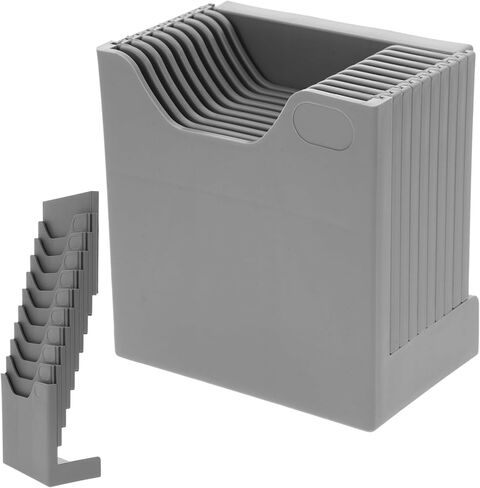 ABOOFAN Sturdy Plastic Cards Holder Rack Vertical Desk Organizer for Attendance Cards Storage for Warehouse and Office Use in Saudi Arabia
