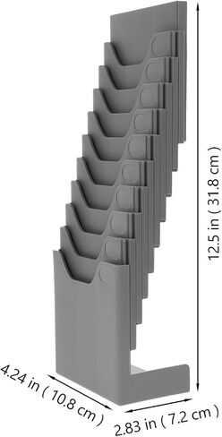 ABOOFAN Sturdy Plastic Cards Holder Rack Vertical Desk Organizer for Attendance Cards Storage for Warehouse and Office Use in Saudi Arabia