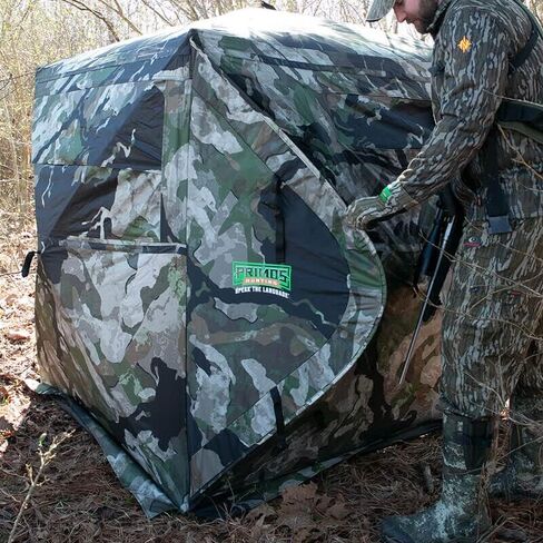 Primos Hunting Primos Hide-N-Sneak Hunting Blind, 270 Degree Ground Blind with Silent Slide Windows in Veil Camo in Saudi Arabia