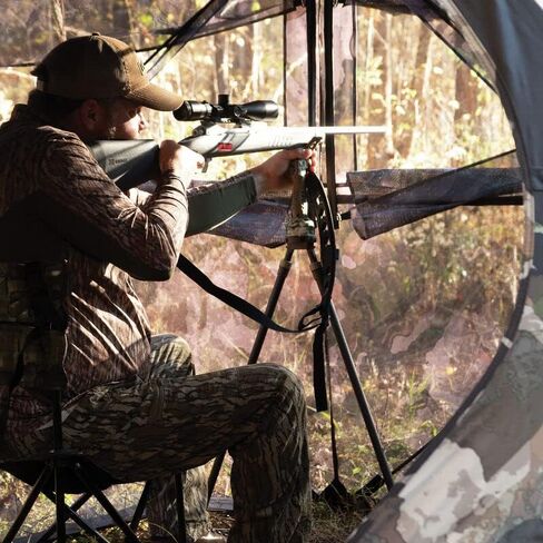 Primos Hunting Primos Hide-N-Sneak Hunting Blind, 270 Degree Ground Blind with Silent Slide Windows in Veil Camo in Saudi Arabia