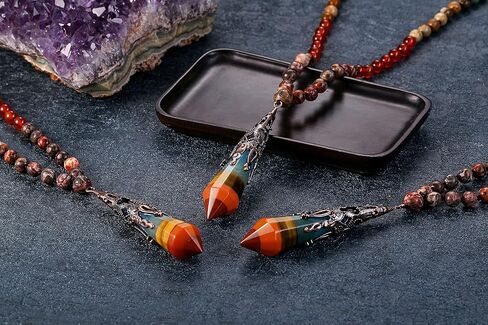 Jovivi 108 Mala Beads Necklace 7 Chakra Gemstone Mala Prayer Beaded Bracelet Life Tree Pendant Healing Stone Yoga Necklace in Kuwait