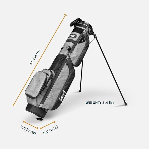 Sunday Golf Loma XL Bag - Golf Bag with Strap and Stand – Easy to Carry Pitch n Putt Golf Bag – Golf Stand Bag for The Driving Range, Par 3 and Executive Courses 3.4 pounds (Midnight Green) in Kuwait