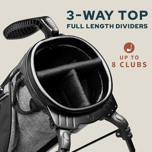 Sunday Golf Loma XL Bag - Golf Bag with Strap and Stand – Easy to Carry Pitch n Putt Golf Bag – Golf Stand Bag for The Driving Range, Par 3 and Executive Courses 3.4 pounds (Midnight Green) in Kuwait