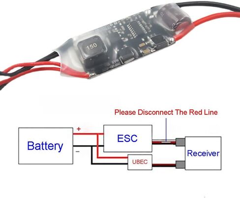 ZEZEFUFU 5V 5A UBEC Mini External BEC 2-12S Lipo DC-DC Converter Step Down Module in Saudi Arabia