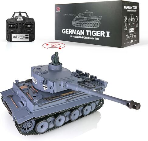 TOUCAN RC HOBBY 2.4Ghz Henglong 1/16 Scale 7.0 Plastic Ver German Tiger I RTR RC Tank 3818 Model in Saudi Arabia