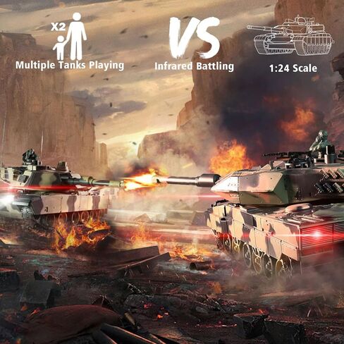 1:24 USA M1A2 Abrams RC Tank, Henglong 2.4Ghz Remote Control Tank for Adults Model Toy (Original Version) in Saudi Arabia