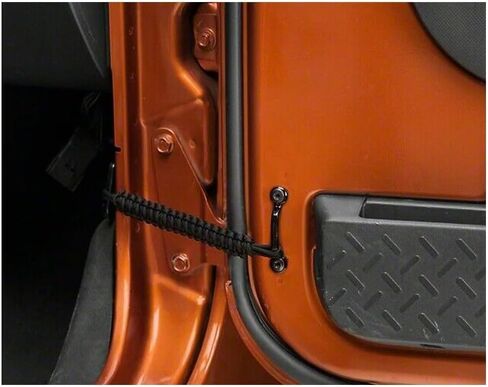 Black Polyester Door Limiting Straps Heavy Duty Strap for Jeep for CJ7 1976-1987 for Scrambler 1981-1985 for TJ 1997-2006 for Wrangler 1987-1995 1997-2019 for Wrangler JK 2018 2pc in Saudi Arabia