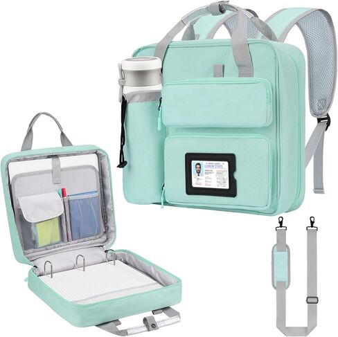 Zipper Binder 3 Ring 3-inch with Shoulder Strap & Backpack Straps, Large Zip Up Binder700 Sheets Capacity, Black in Kuwait