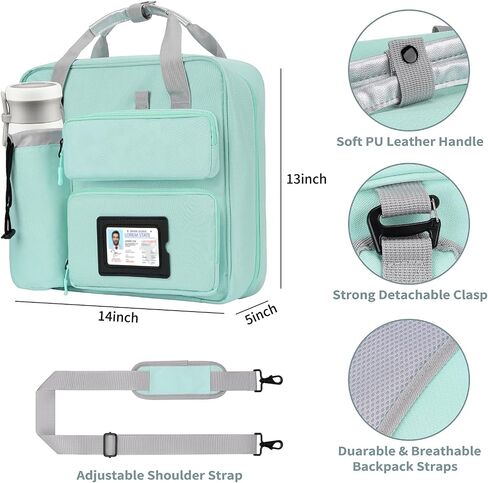 Zipper Binder 3 Ring 3-inch with Shoulder Strap & Backpack Straps, Large Zip Up Binder700 Sheets Capacity, Black in Kuwait