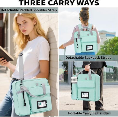 Zipper Binder 3 Ring 3-inch with Shoulder Strap & Backpack Straps, Large Zip Up Binder700 Sheets Capacity, Black in Kuwait