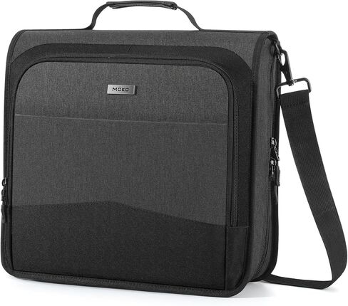 MoKo Zipper Binder, 2 Inch 3 Ring Binder with Zipper, 500 Sheet Capacity 6 Tab Expanding File Folder Multi-Pocket School Organizer Bag with Shoulder Strap & Handle for Middle School, Dark Gray in Saudi Arabia