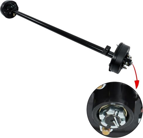 labwork 3500Lbs 5 Lug Electric Brake Trailer Axle 73 Inch Hub Face 58 Inch Spring Center 5 x 4.5 Bolts for Light Duty Trailers in Saudi Arabia