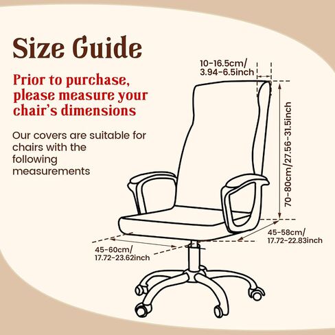 Office Chair Cover with Zipper Printed Computer Chair Cover Desk Elastic Computer Slipcover All Round Protection Office Seat Protector for Home in Saudi Arabia