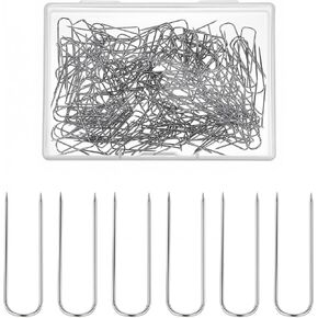 200 Pcs Sewing U Shaped Pins, Fork Pin for Quilting Sewing Stainless Steel Blocking Pin Double Needlecraft Blocking U Pins for DIY Jewelry Craft Making(Silver) in Kuwait