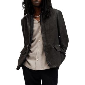 Men's Survey Leather Blazer in Kuwait
