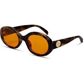 Tya Retro Oval Sunglasses for Women 90s Round Chic UV400 Protection 2025 Crunky Chicen Frame Classes in Kuwait