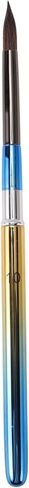 Generic 1 Pcs Painting Brush for Gouache Animal Hair Bristles with Metal Handle Gradient Blue Gold Tone 7.5 Inch in Saudi Arabia