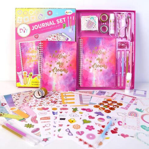 Creative Scrapbook Kit for Girls: DIY Journaling Supplies Set with Stickers, Glitter Pens, Craft Papers - Kids Scrapbooking Stationery Gift for Ages 8-12 (Cactus) in Saudi Arabia